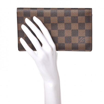 Louis Vuitton Damier Ebene Checkbook Cover Wallet 2 of 7