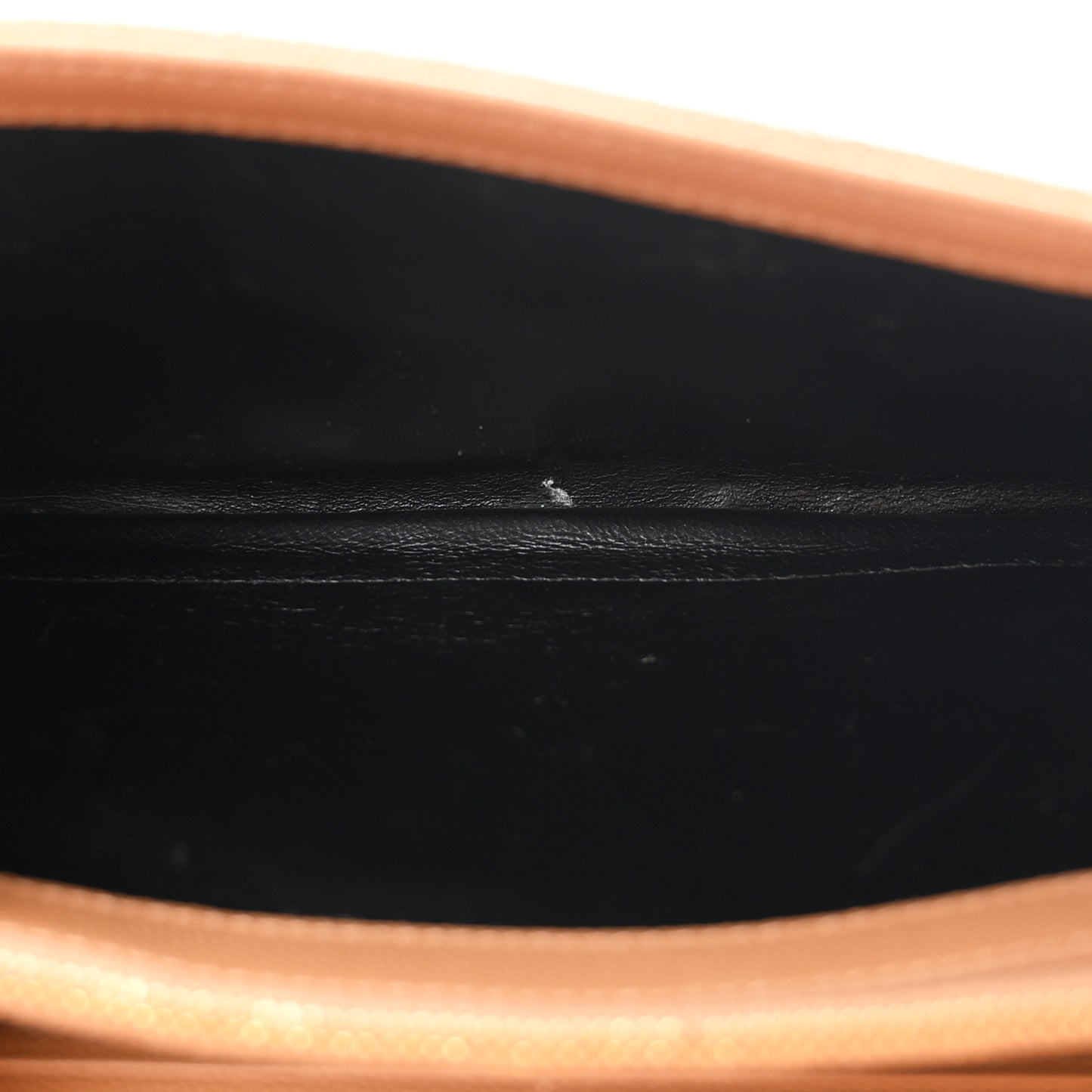 Grain De Poudre Matelasse Chevron Monogram Chain Wallet Natural Dark