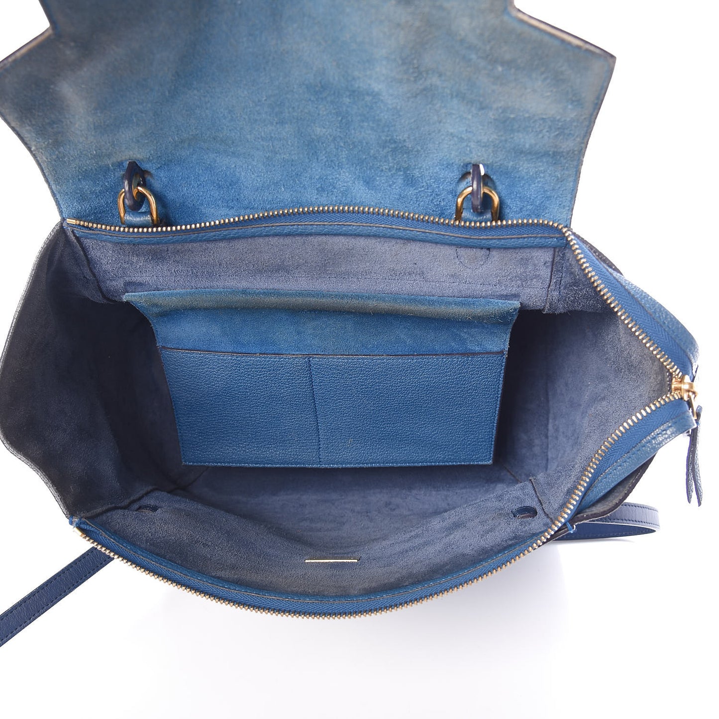 Goatskin Smooth Calfskin Mini Belt Bag Sea