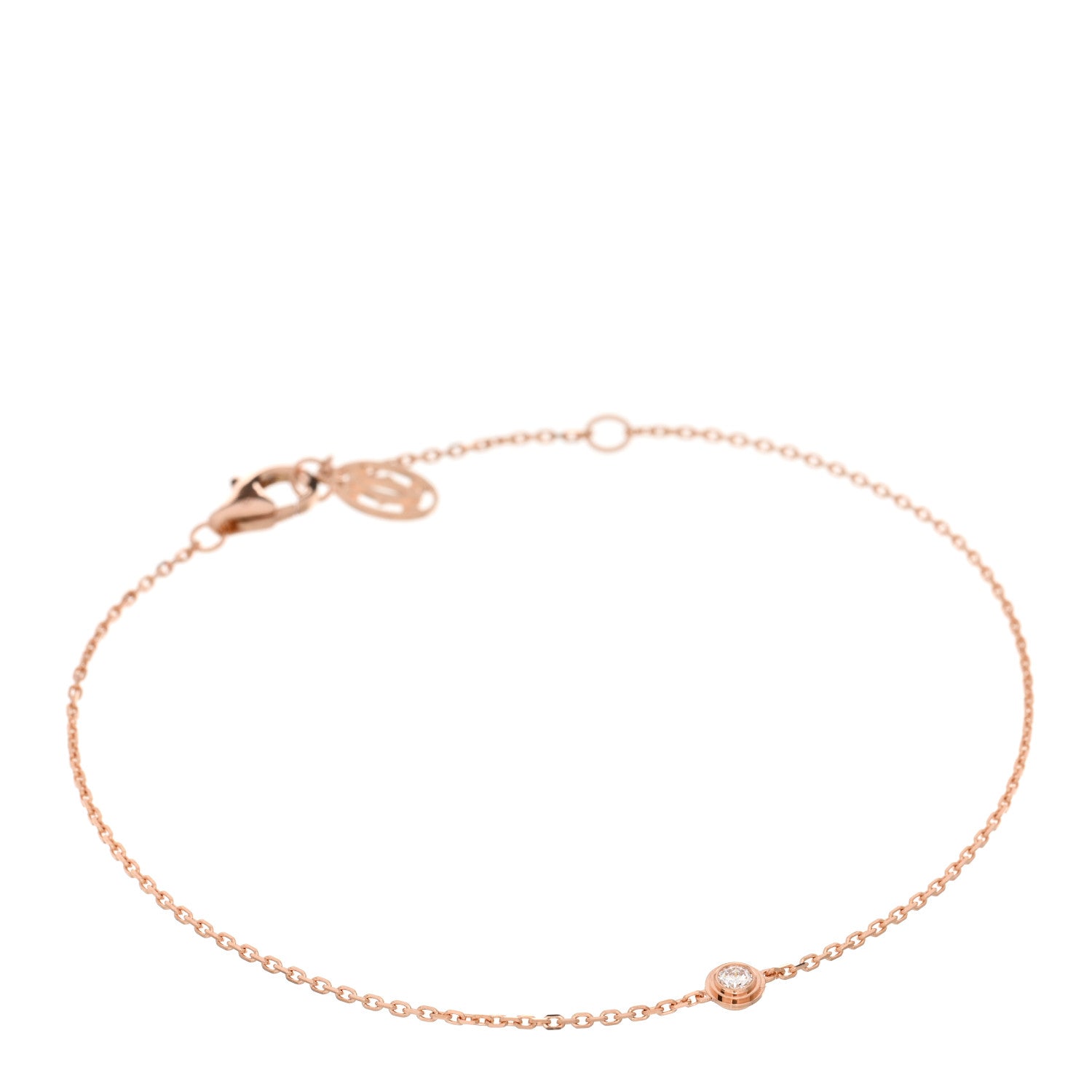 Cartier 18K Pink Gold Diamond XS D'Amour Bracelet 1 of 4
