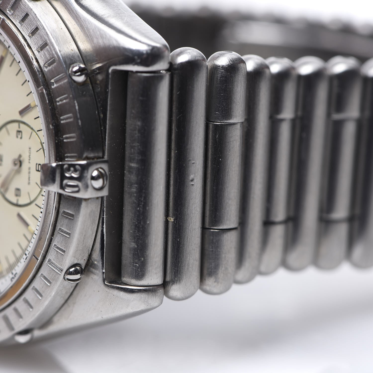 Breitling Stainless Steel 39mm Chronomat Bullet Link Automatic Watch Beige A13048 6 of 7