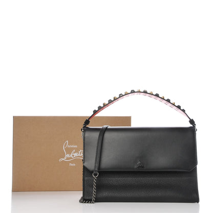 Christian Louboutin Calfskin Loubiblues Paris Clutch Bag Black Multi 10 of 10