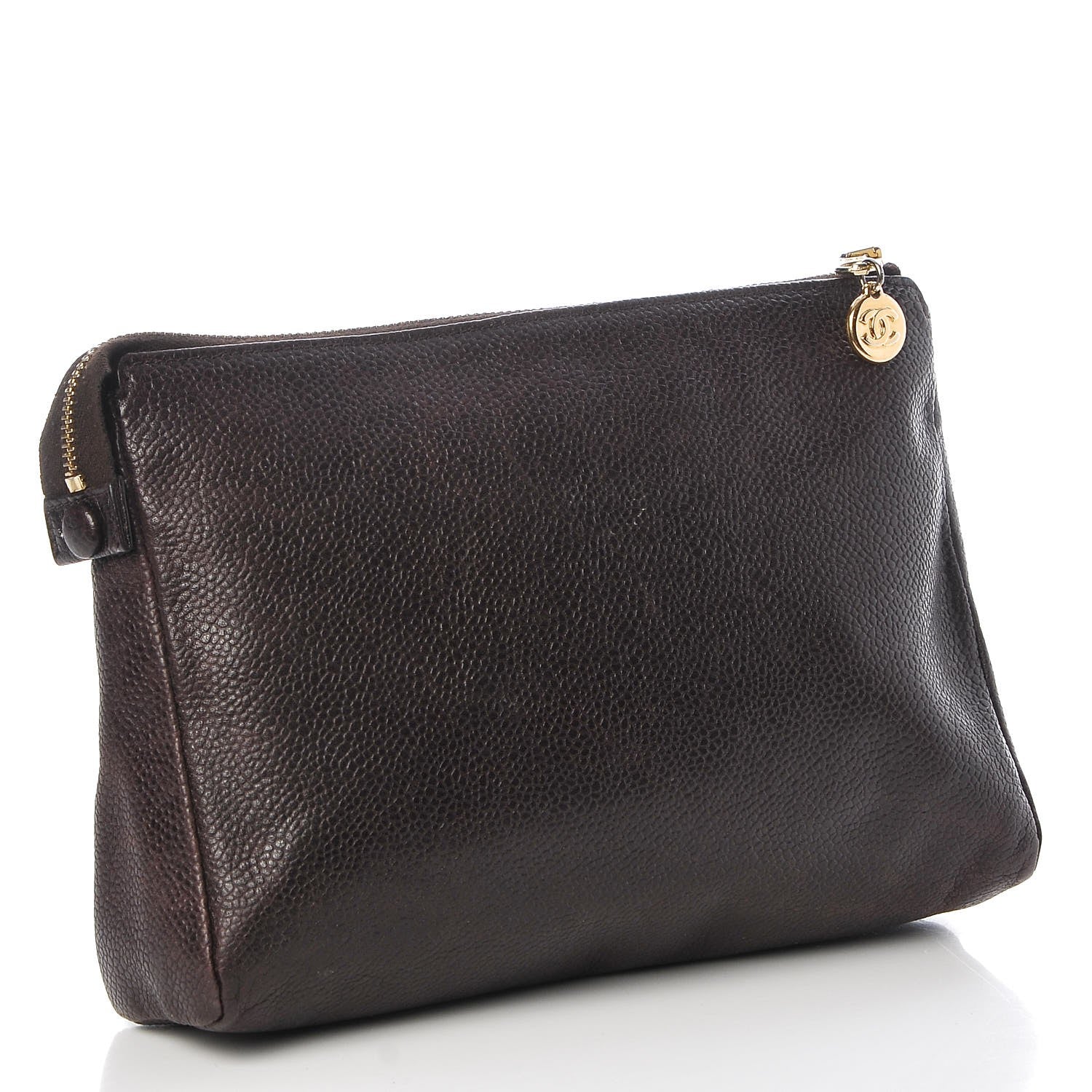 Chanel Caviar Timeless CC Cosmetic Pouch Brown 3 of 17