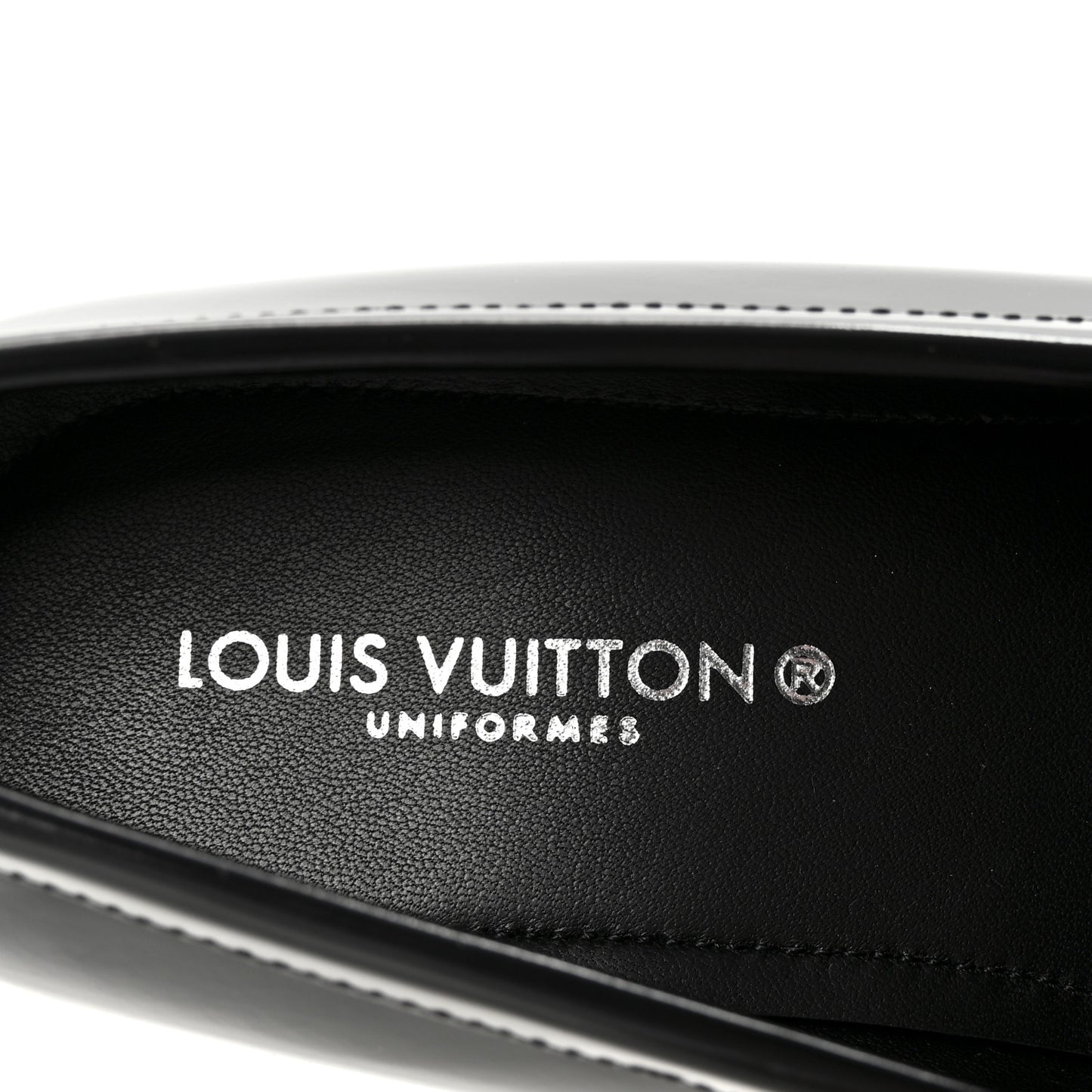 Glazed Calfskin Chess Flat Loafers 39 Black