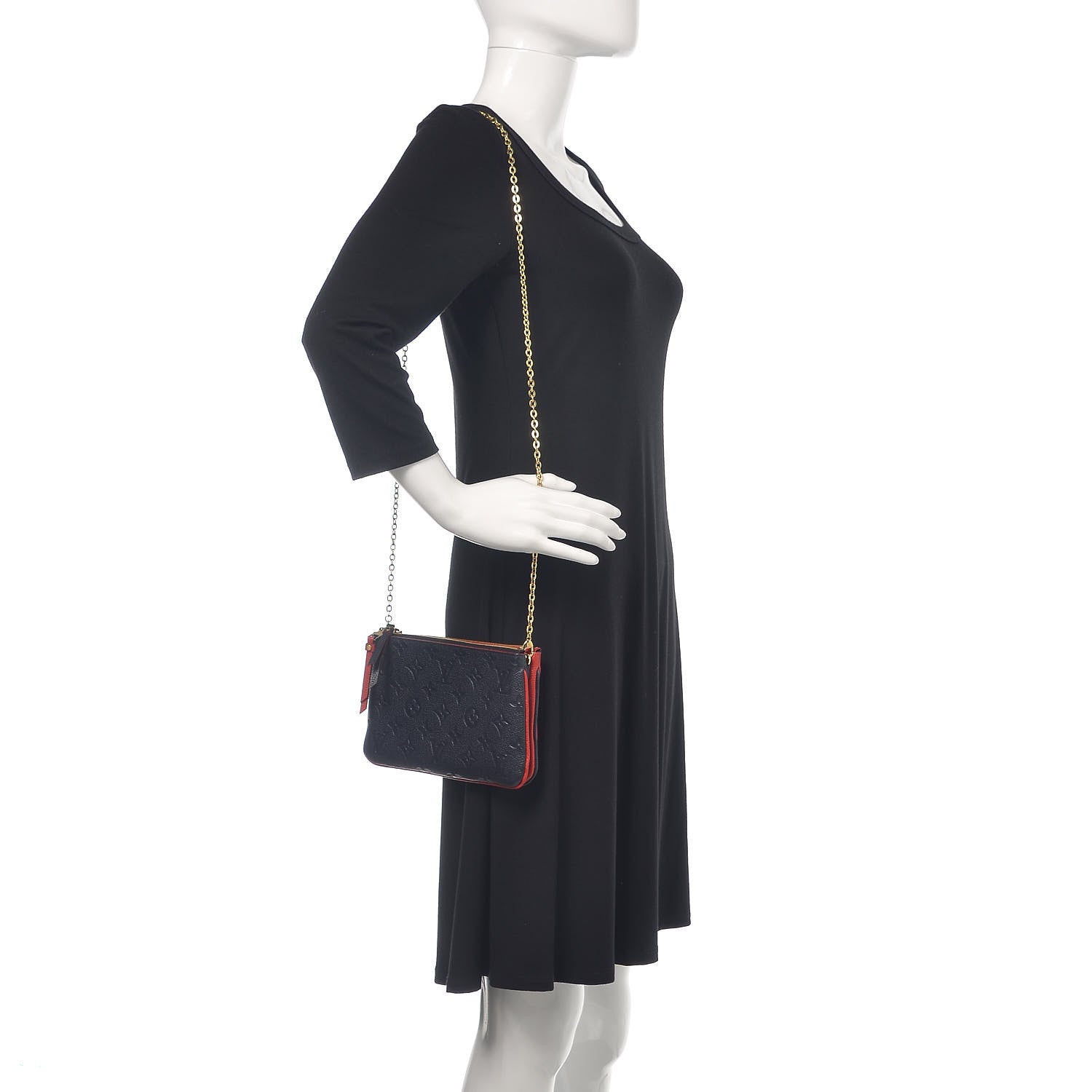 Louis Vuitton Empreinte Double Zip Pochette Marine Rouge 2 of 11