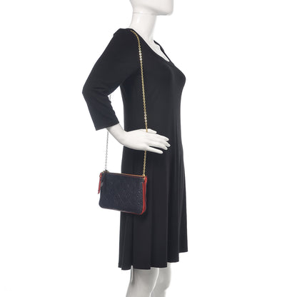 Louis Vuitton Empreinte Double Zip Pochette Marine Rouge 2 of 11
