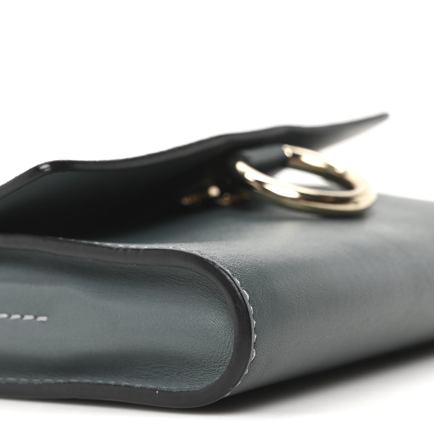 Suede Calfskin Mini Faye Shoulder Bag Cloudy Blue