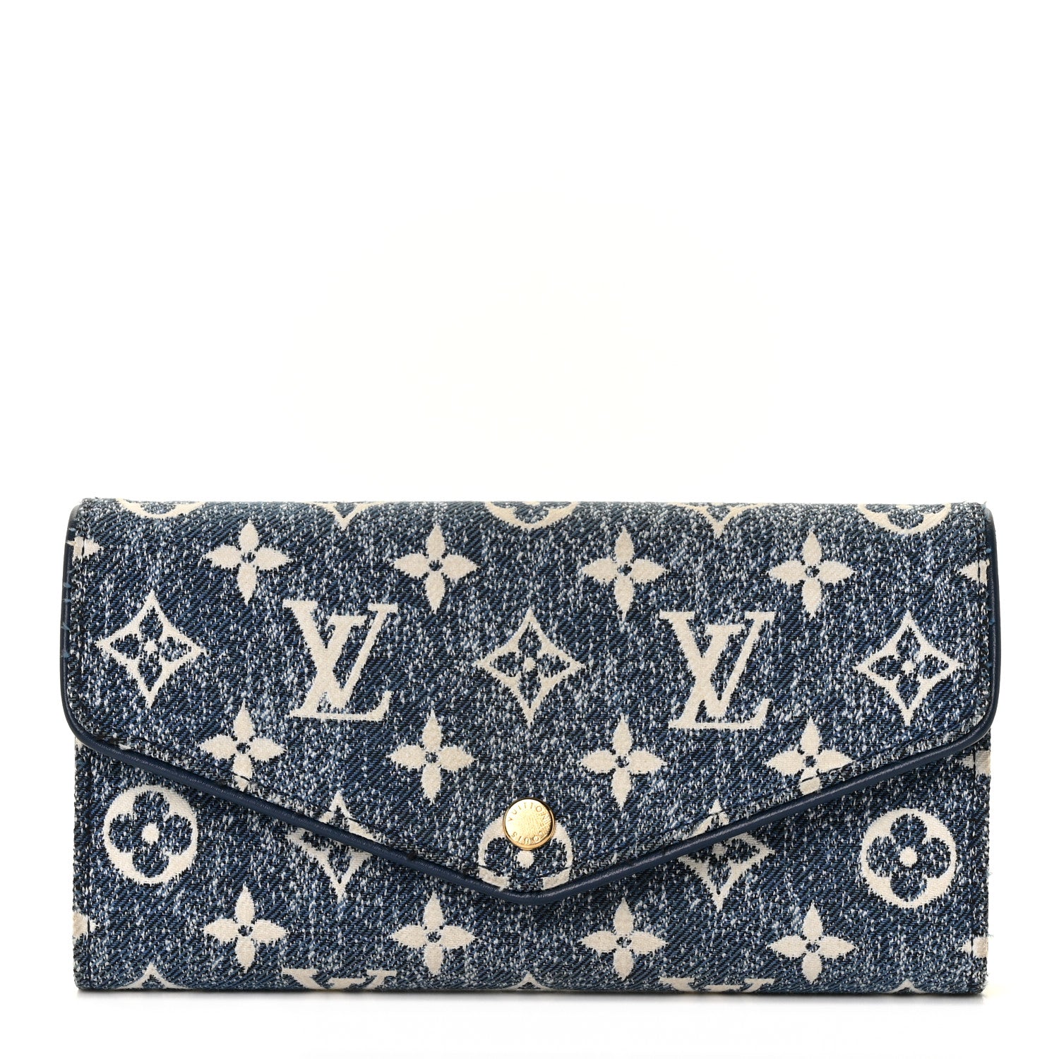 Louis Vuitton Monogram Jacquard Denim Sarah Wallet Bleu 1 of 8