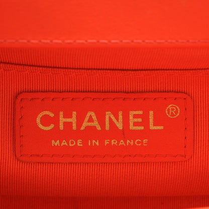Chanel Patent Calfskin Quilted Small Boy Flap Orange 6 of 7