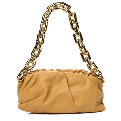 Bottega Veneta Calfskin The Pouch Chain Ocra 1 of 9