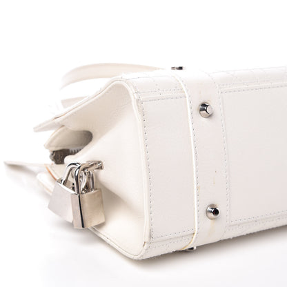 Christian Dior Calfskin Cannage Stitched East West Lady Dior White 8 of 29
