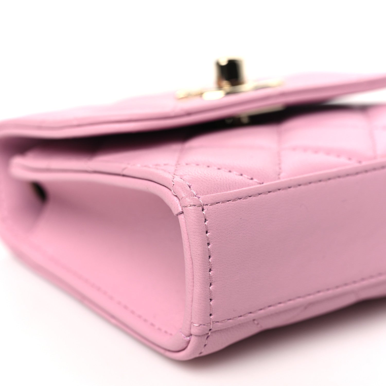 Chanel Lambskin Quilted Mini Trendy CC Clutch With Chain Pink 9 of 11
