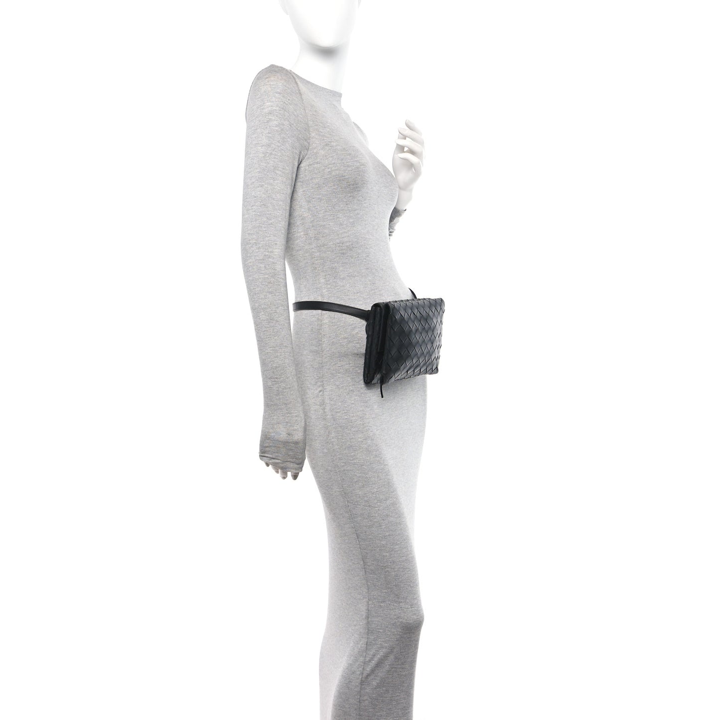 Nappa Intrecciato Belt Bag Black