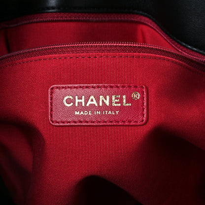 Chanel Calfskin Stitched Medium Shopping Tote Black 5 of 10