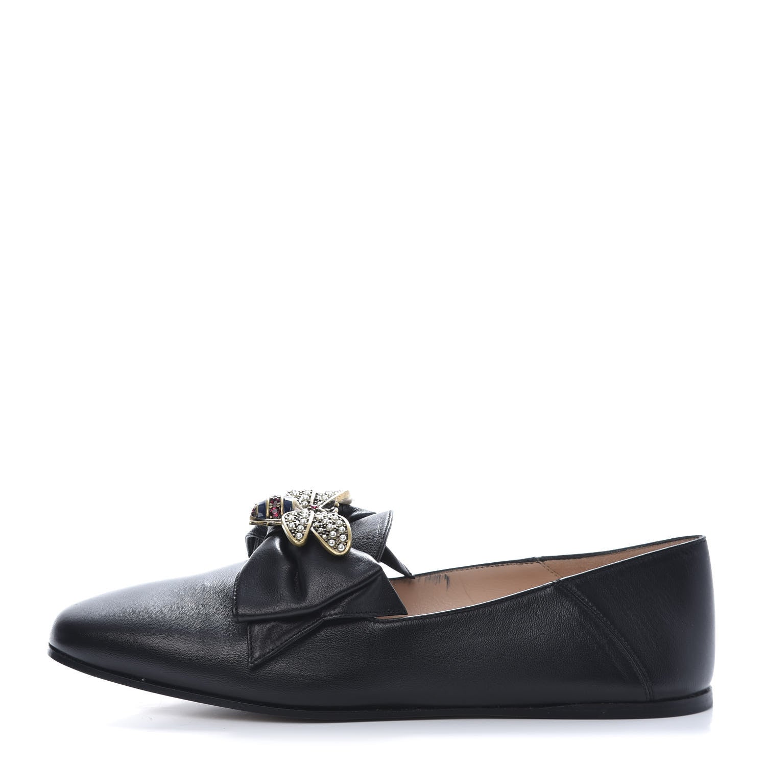 Gucci Nappa Queen Margaret Loafers 37.5 Black 1 of 9