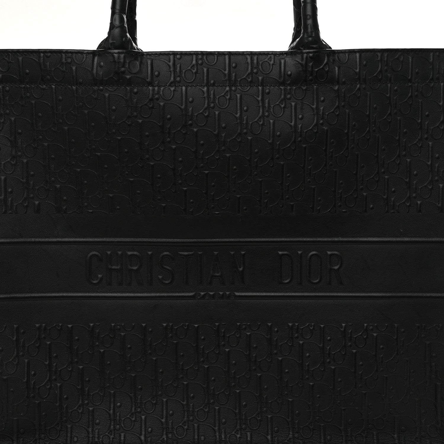 Christian Dior Oblique Calfskin Embossed Large Book Tote Black 8 of 11