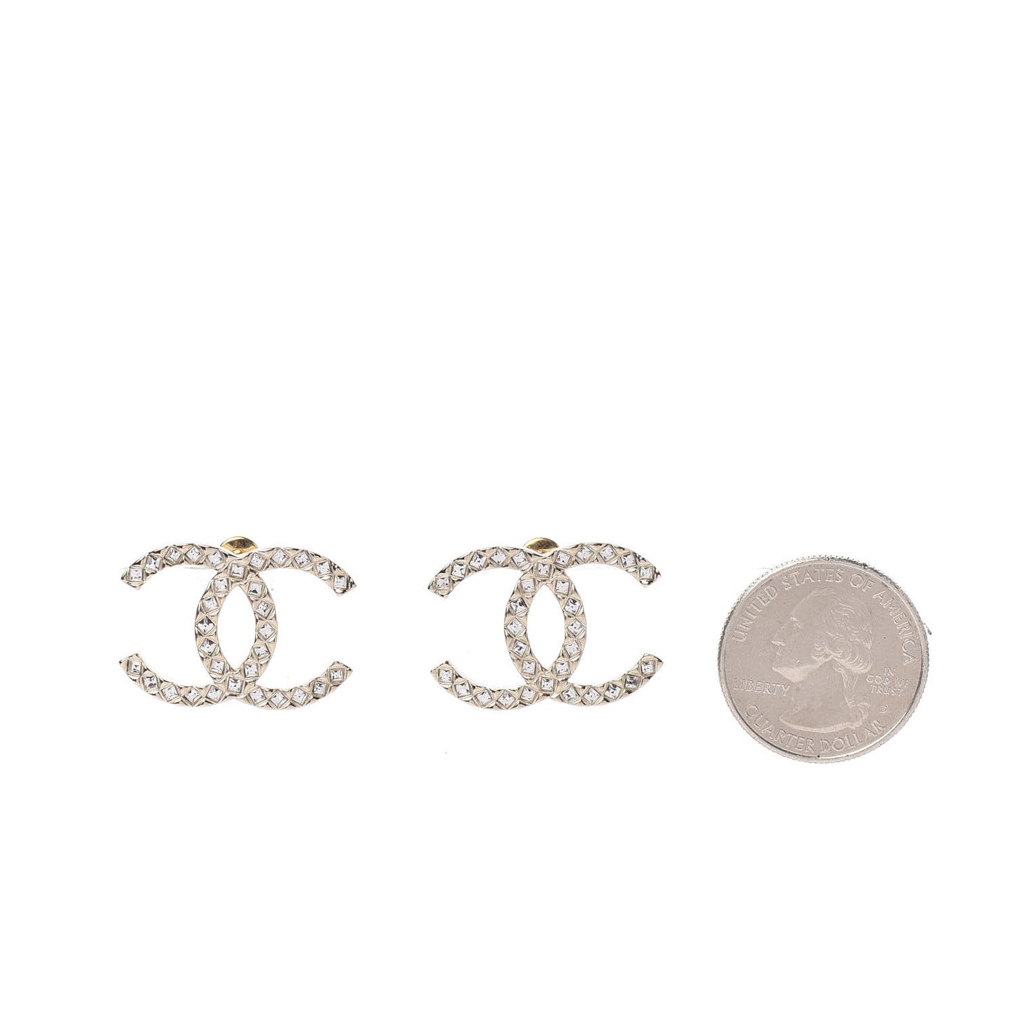 Baguette Crystal High Society CC Earrings Gold