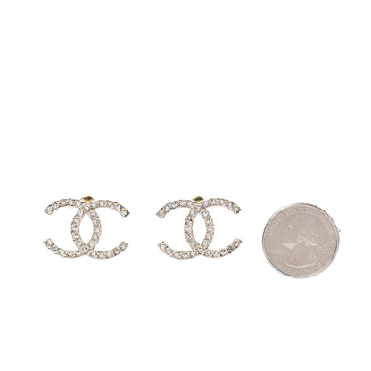 Chanel Baguette Crystal High Society CC Earrings Gold 2 of 5