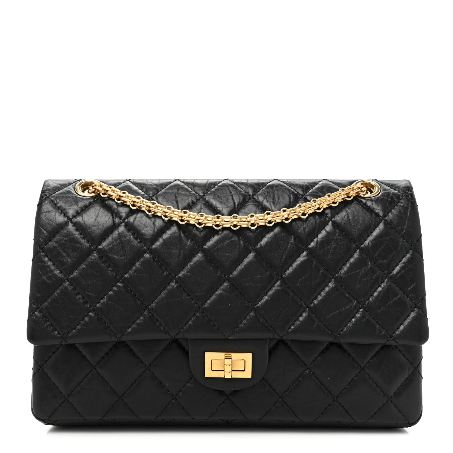 Chanel Aged Calfskin Quilted 2.55 Reissue 226 Flap Black 1 of 12