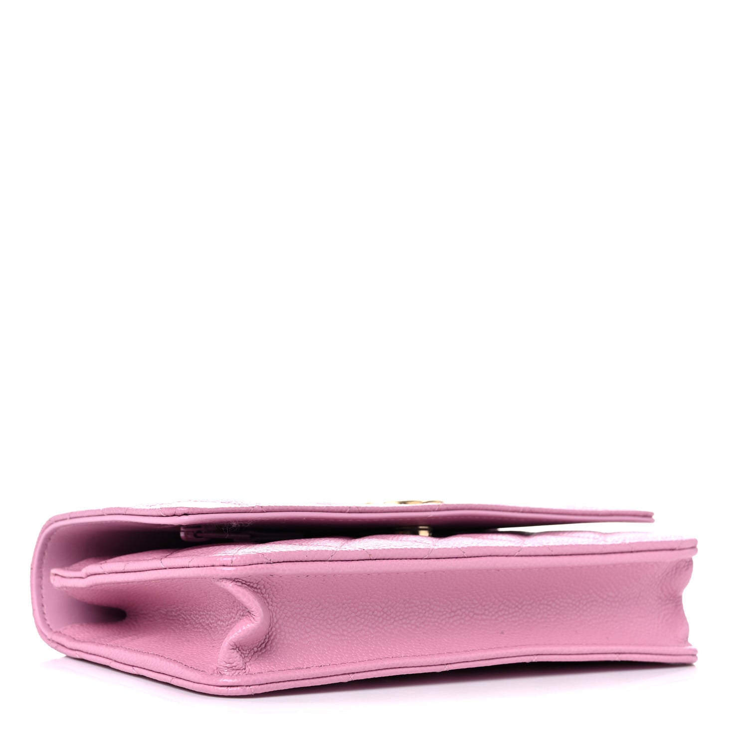 Chanel Shiny Caviar Quilted Pick Me Up Wallet On Chain WOC Pink 4 of 11