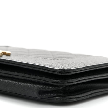 Chanel Caviar Quilted Vintage Mademoiselle Wallet On Chain WOC Black 11 of 15