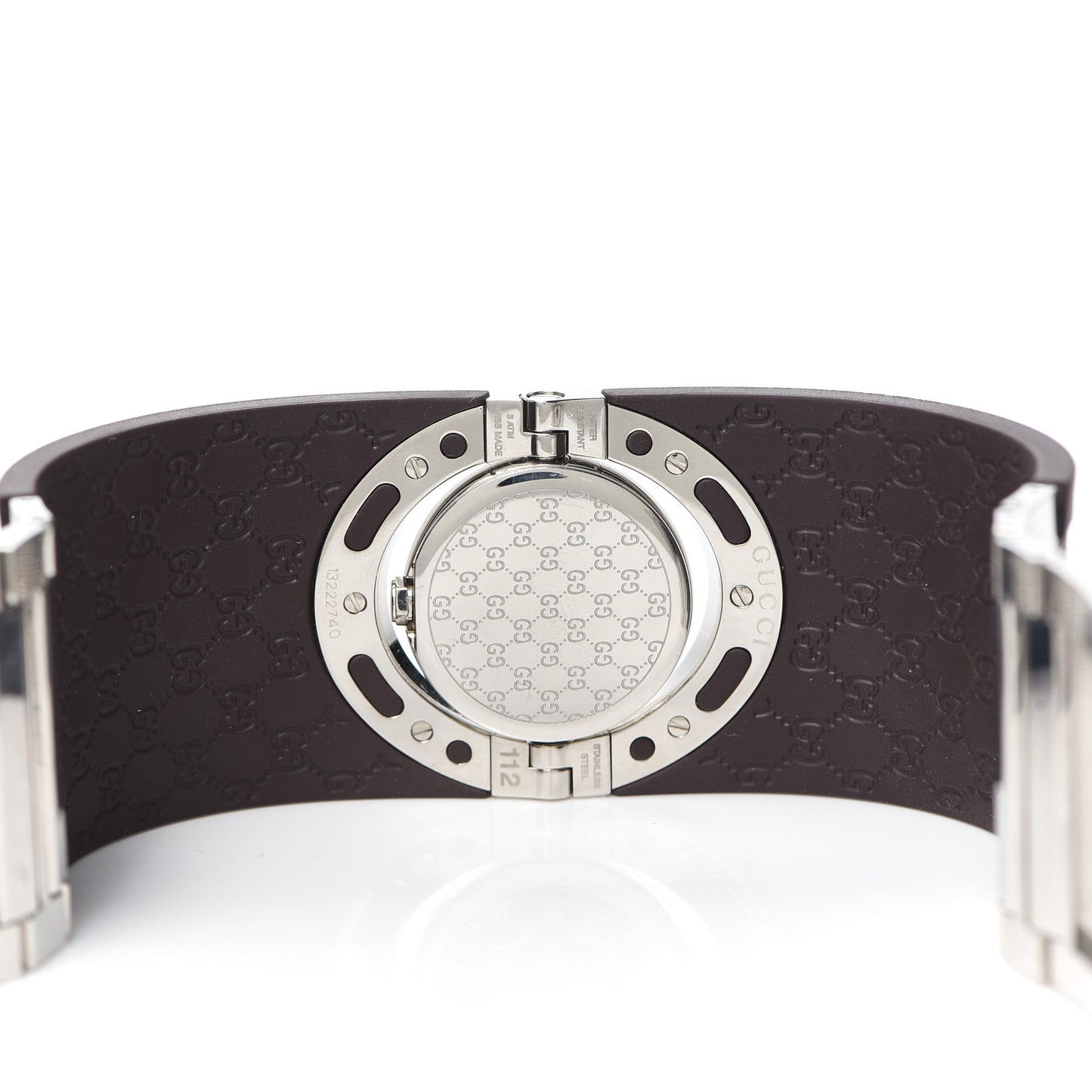 Stainless Steel Rubber 33mm Twirl Quartz Watch Brown