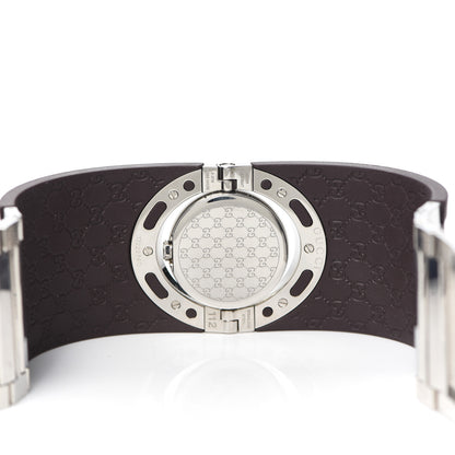 Gucci Stainless Steel Rubber 33mm Twirl Quartz Watch Brown 5 of 6