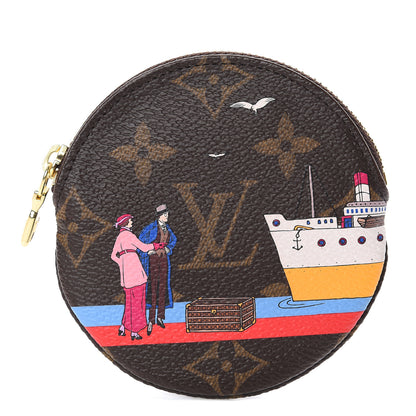 Louis Vuitton Monogram 2016 Christmas Animation Round Coin Purse Rouge 1 of 5