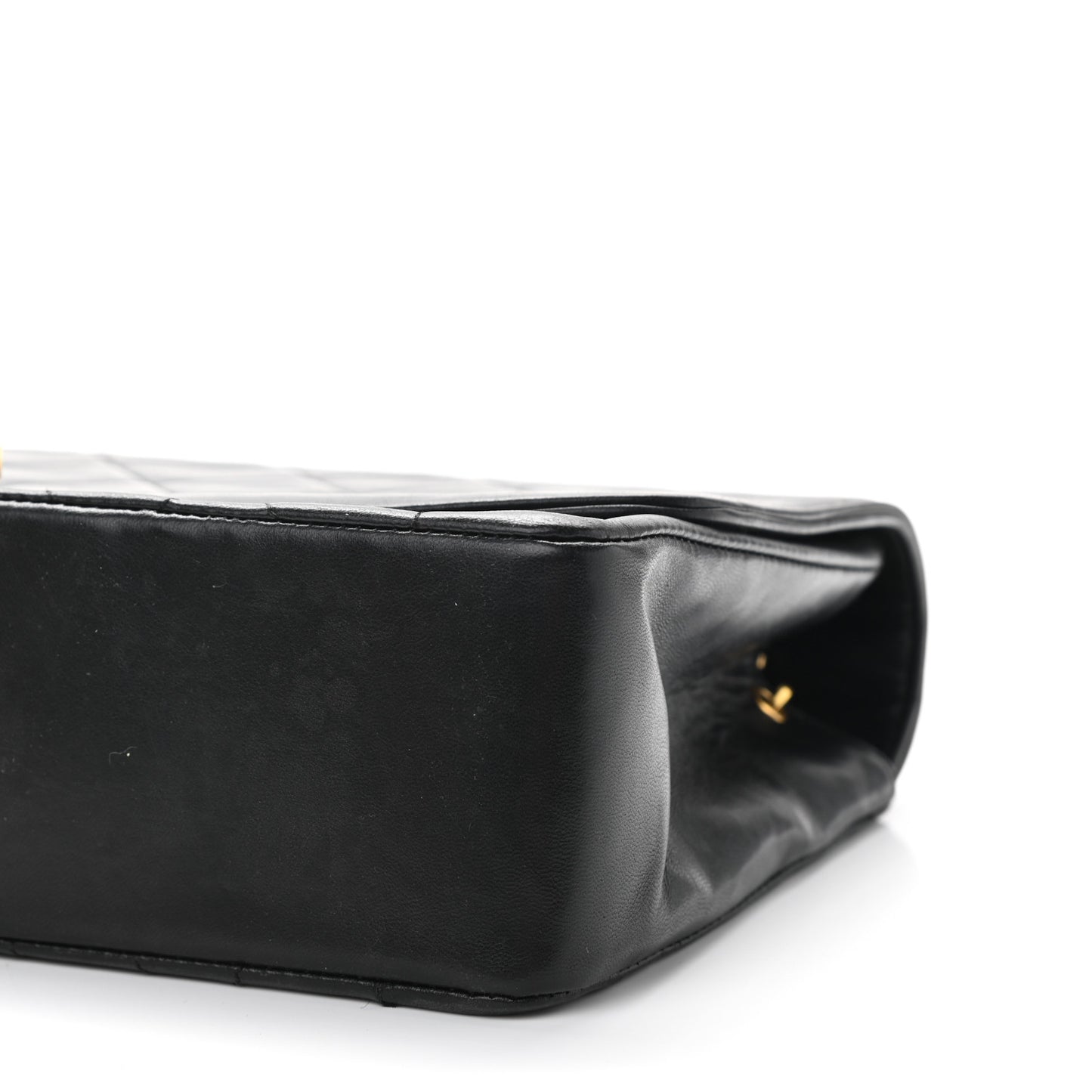 Lambskin Quilted Medium Single Flap Black