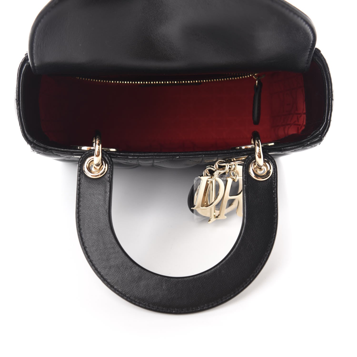 Christian Dior Lambskin Cannage Small My ABCDior Lady Dior Black 5 of 11