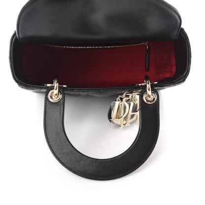 Christian Dior Lambskin Cannage Small My ABCDior Lady Dior Black 5 of 11
