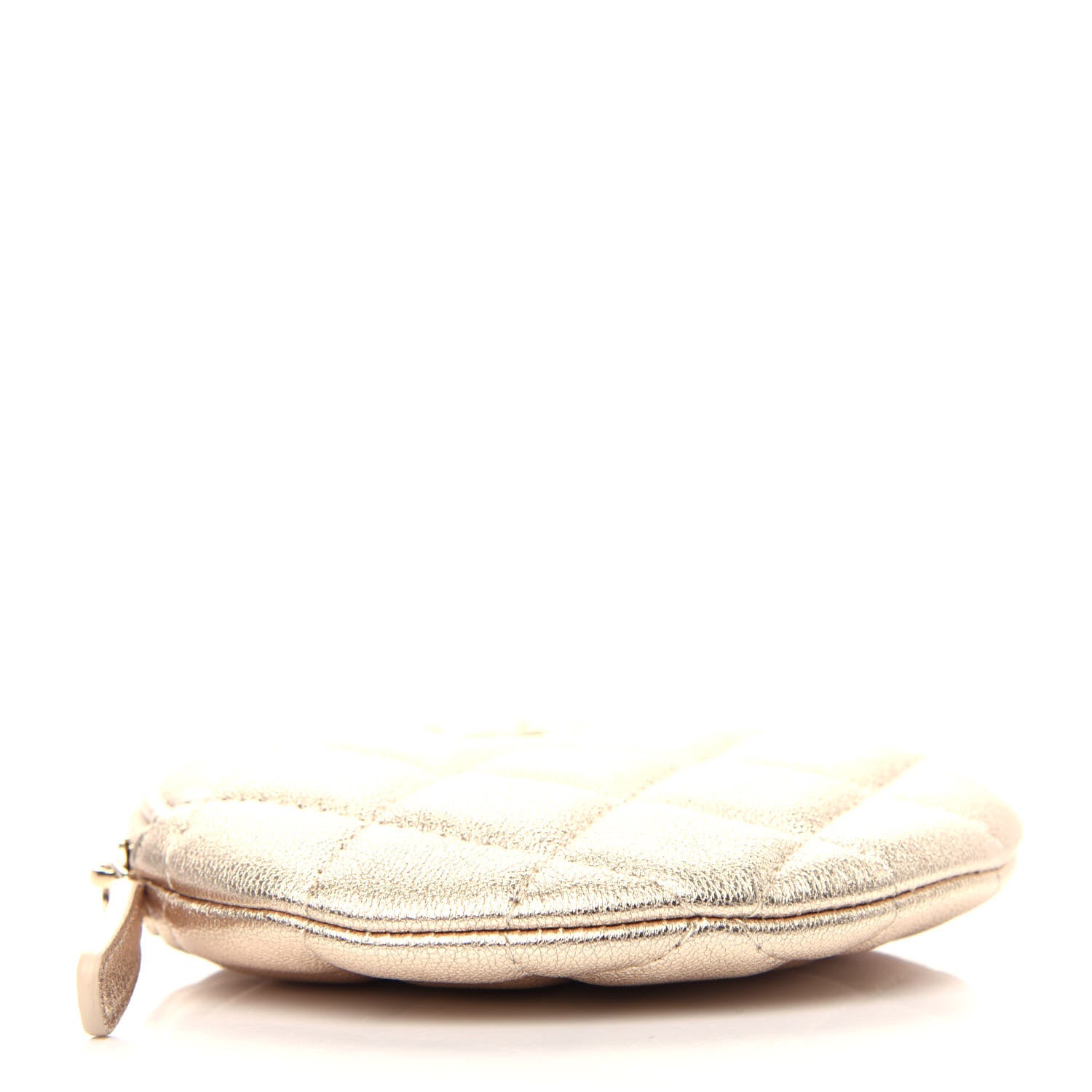 Chanel Metallic Lambskin Quilted Round Clip On Coin Purse Gold 4 of 8