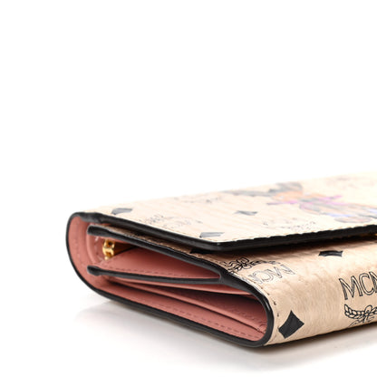 MCM Visetos Rabbit Tri-Fold Wallet Beige 5 of 9