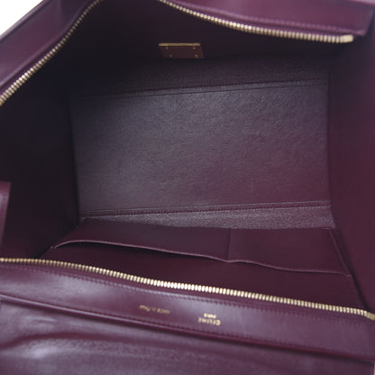 Celine Satin Baby Grained Calfskin Small Tri-Color Trapeze Carmin 4 of 8