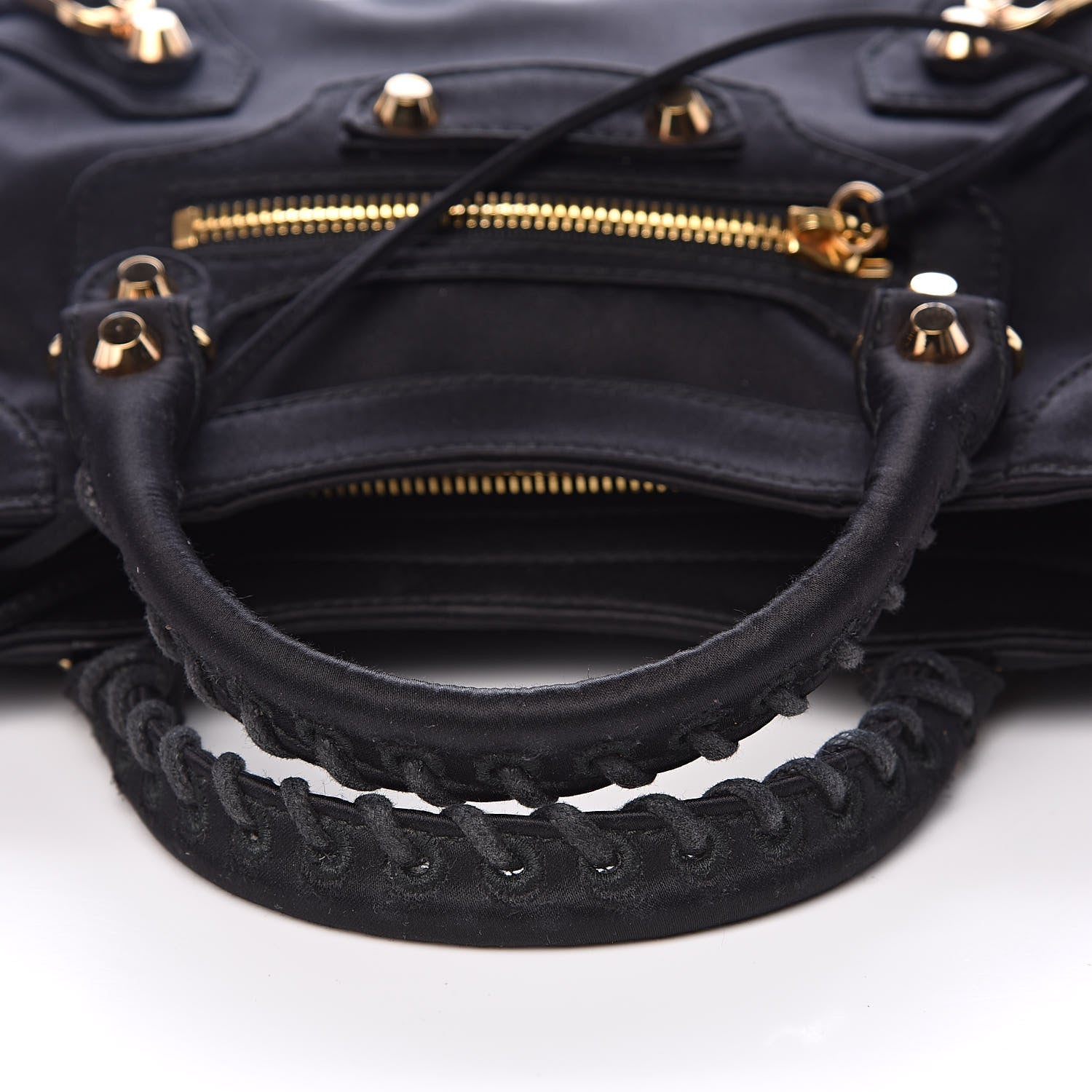 Balenciaga Satin Classic Gold Hardware Mini City Black 9 of 9