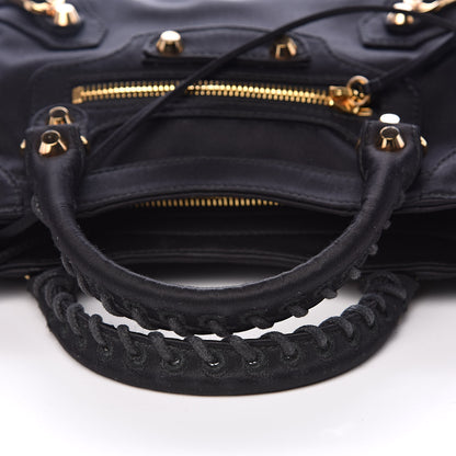 Balenciaga Satin Classic Gold Hardware Mini City Black 9 of 9