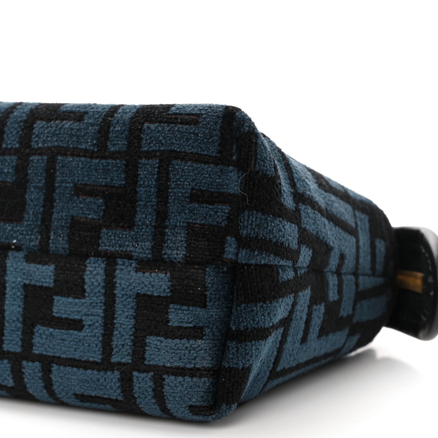 Chenille Vitello King Plexiglass FF Mini By The Way Top Handle Boston Bag Blue Black