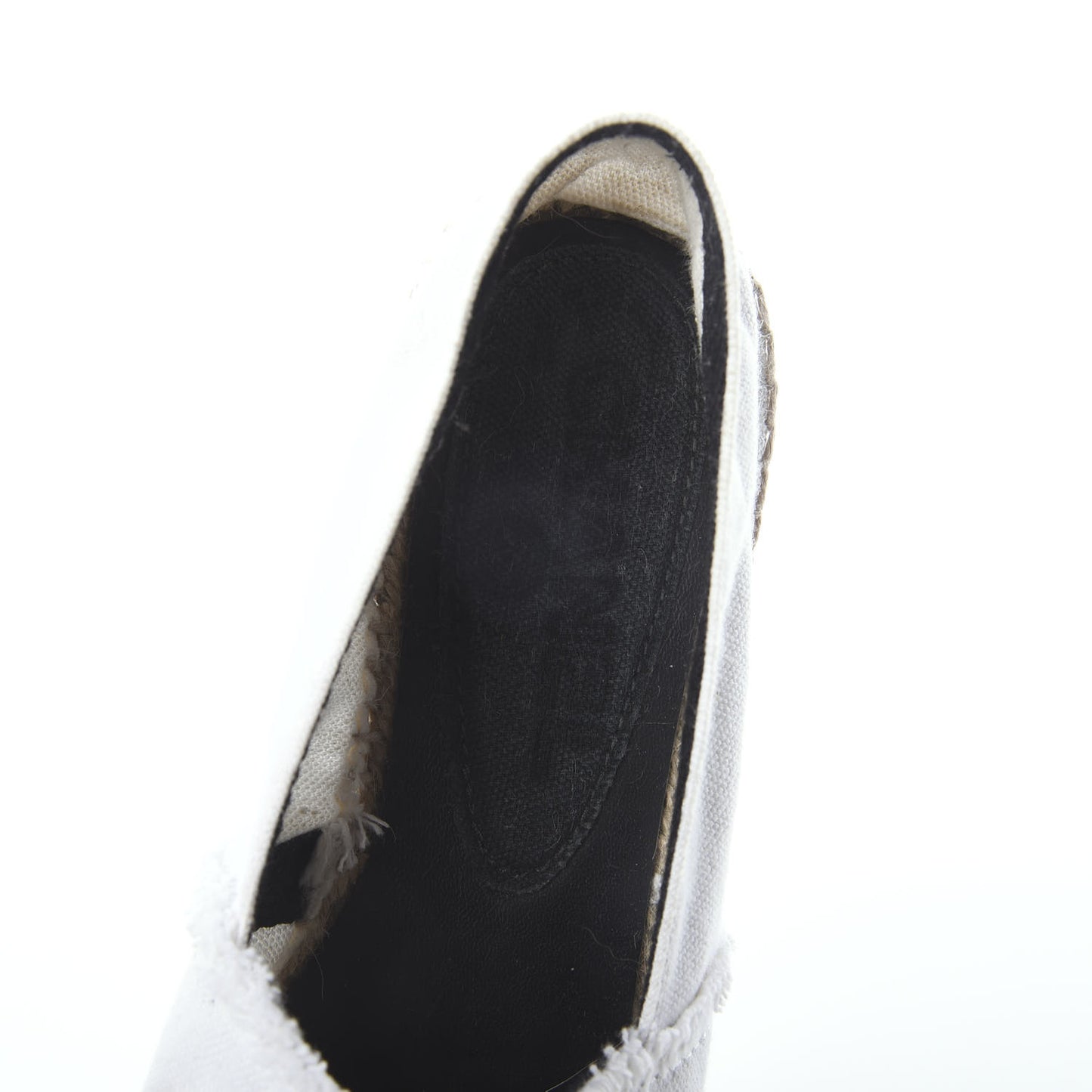 Linen CC Espadrilles 39 White Black