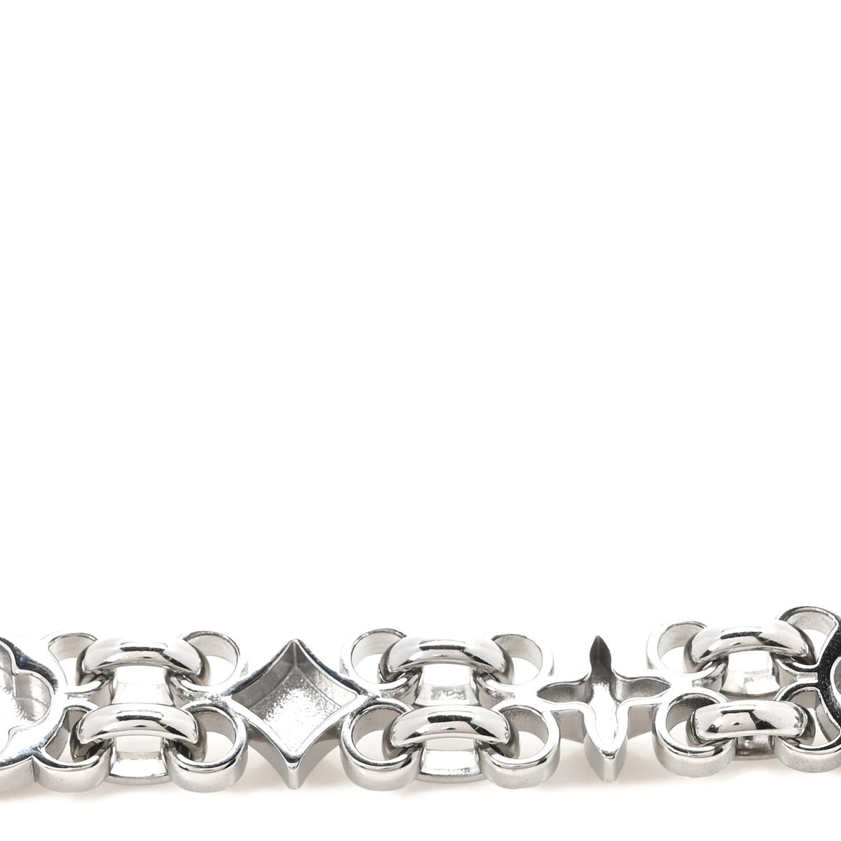 Metal My Flower Chain Bag Charm Silver