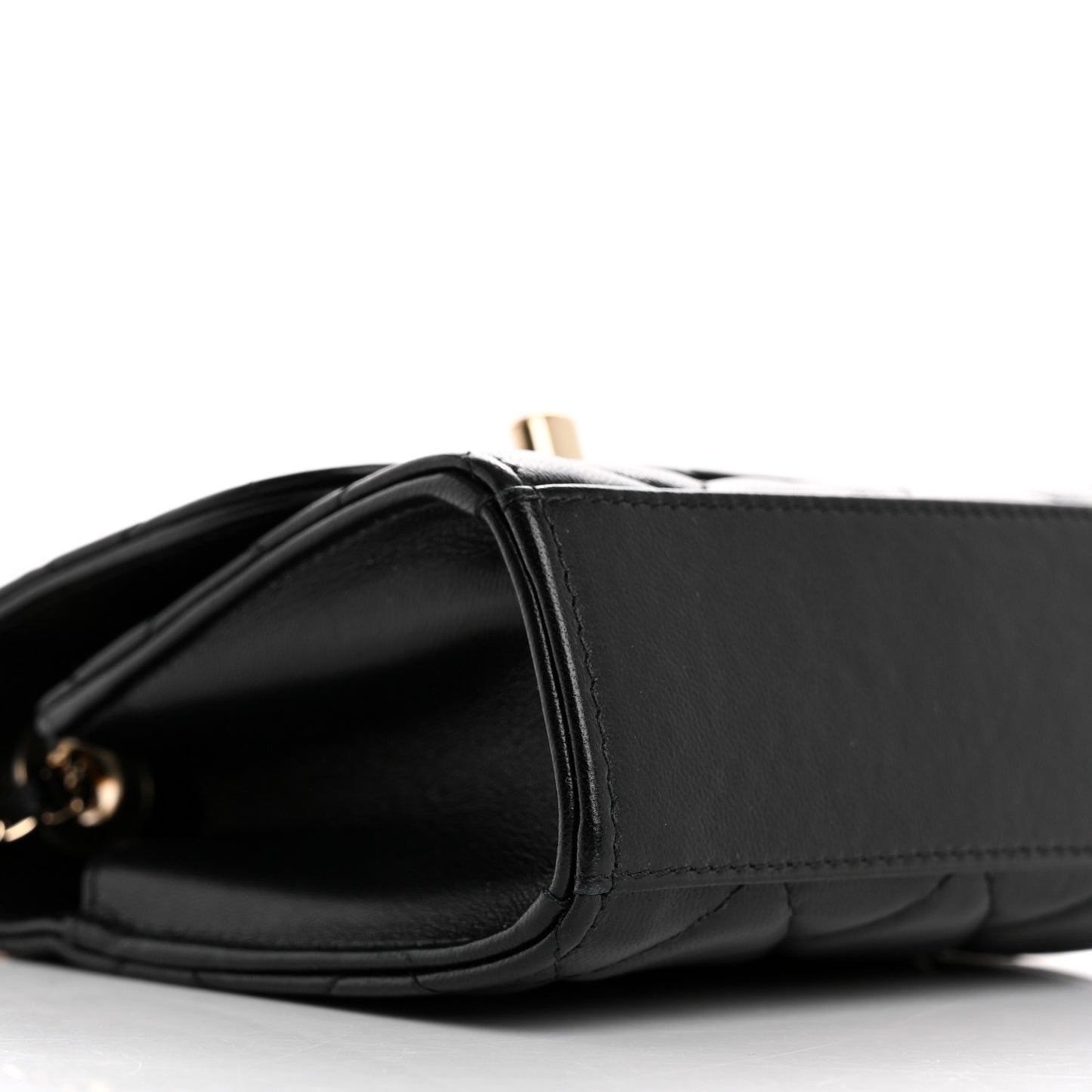 Lambskin Quilted Mini Trendy CC Chain Wallet Black