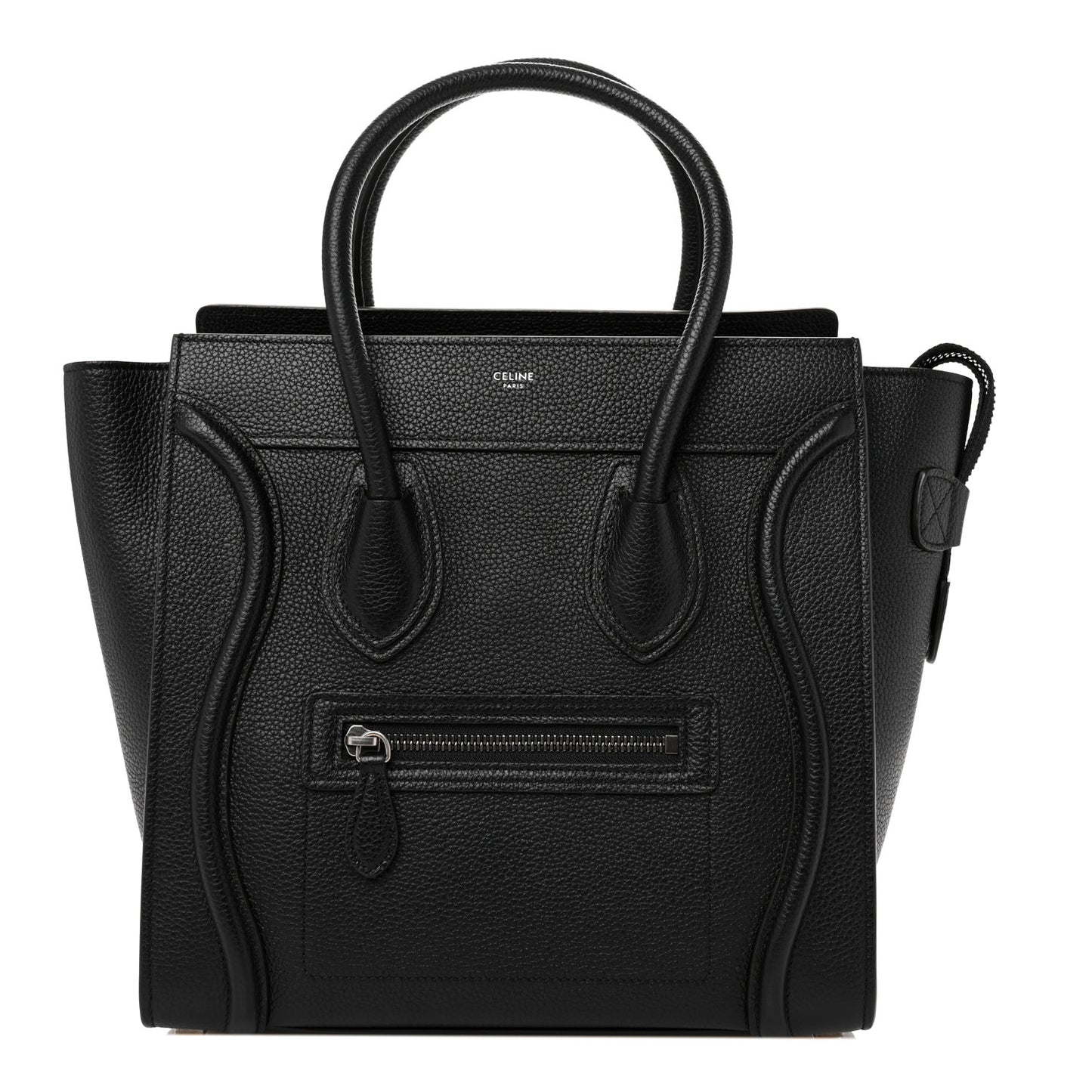 Drummed Calfskin Micro Luggage Black
