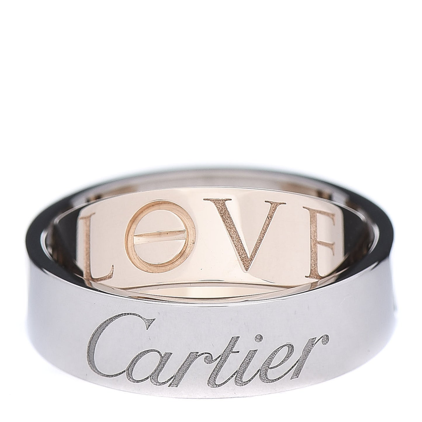 18K White Pink Gold 5.5mm Astro LOVE Ring 47 4