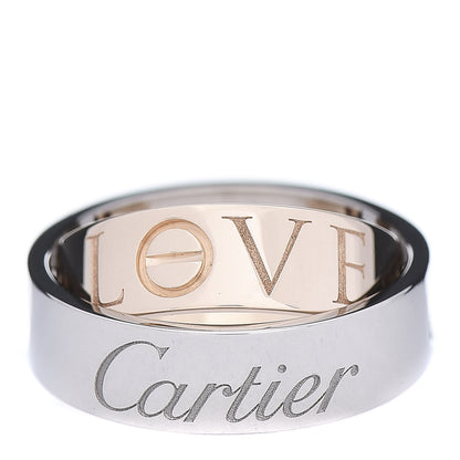Cartier 18K White Pink Gold 5.5mm Astro LOVE Ring 47 4 3 of 7