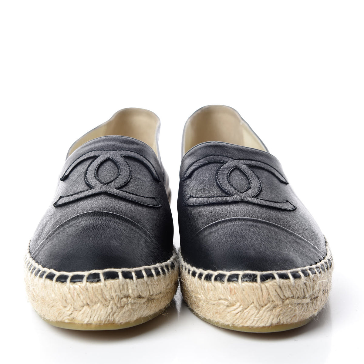 Chanel Lambskin CC Espadrilles 39 Dark Navy 2 of 10