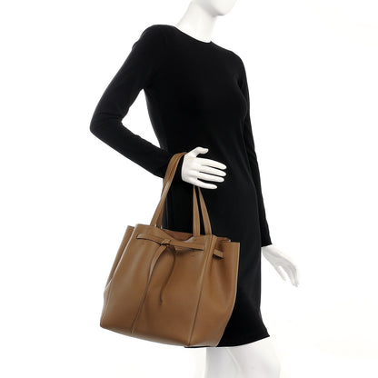 Celine Soft Grained Calfskin Small Belt Cabas Phantom Brown 2 of 5