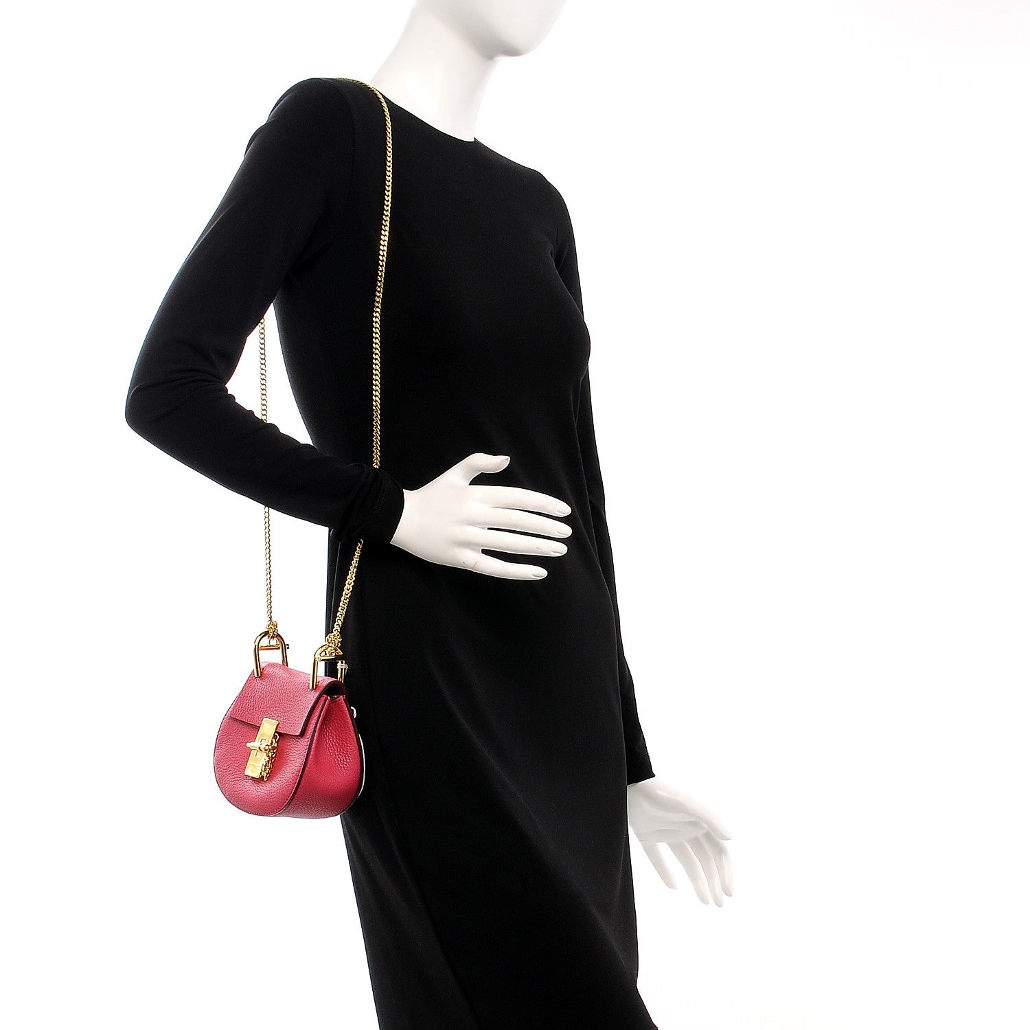 Chloe Grained Lambskin Nano Drew Shoulder Bag Dreamy Pink 2 of 7