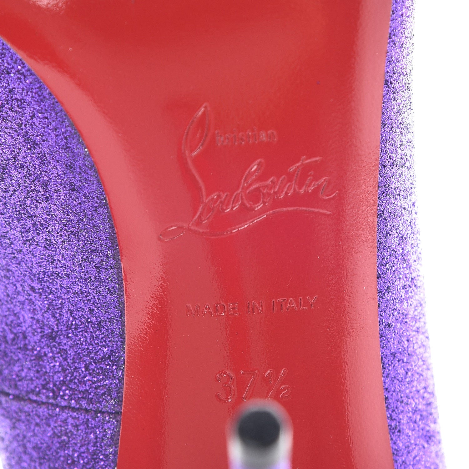 Christian Louboutin Mini Glitter 100 Pumps 37.5 Purple 6 of 6