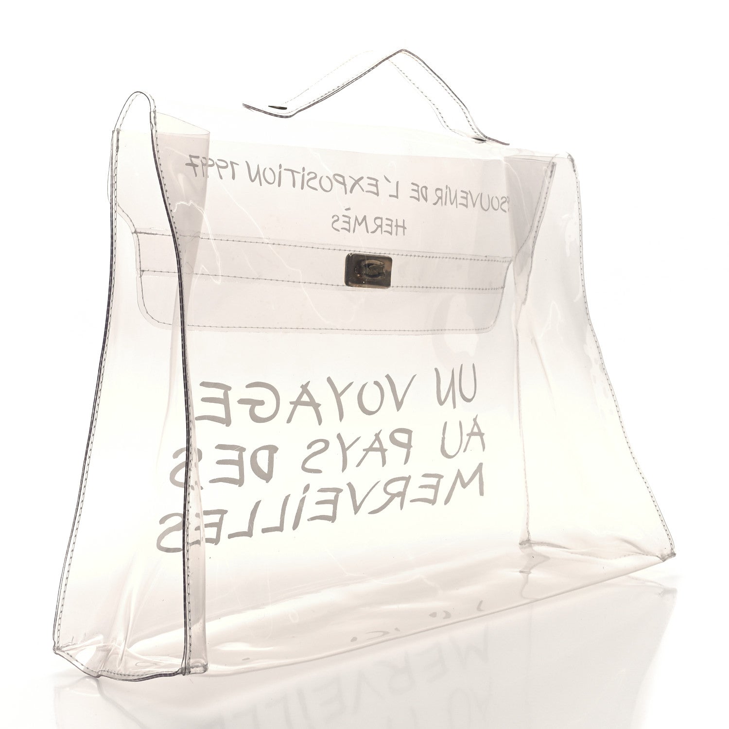Hermes Vinyl Souvenir De L'Exposition Kelly Transparent 3 of 8