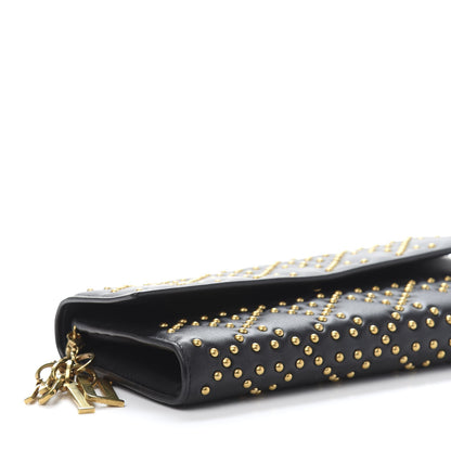 Christian Dior Calfskin Cannage Studded Wallet on Chain Black 9 of 11