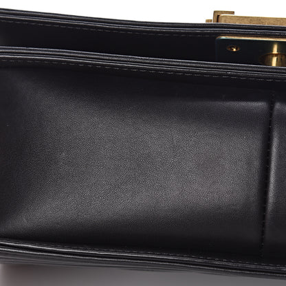 Chanel Caviar Suede Calfskin Chevron Medium Boy Flap Black 11 of 18